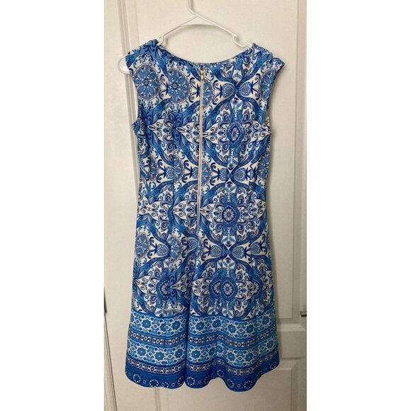Zarr Collection Blue and White Dress - Size 8 - Picture 2 of 3